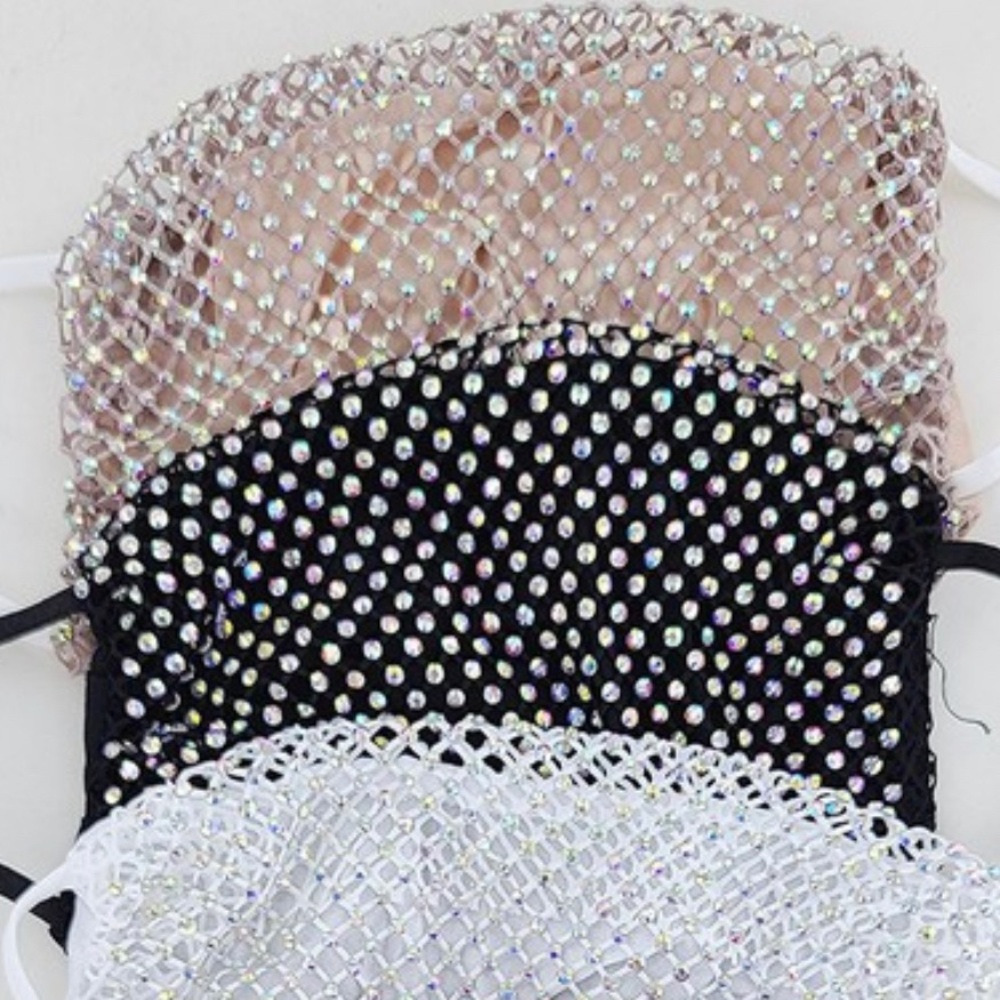 🔴3 for $12🔴Diamond Princess• Mesh Face Mask - Picture 5 of 11